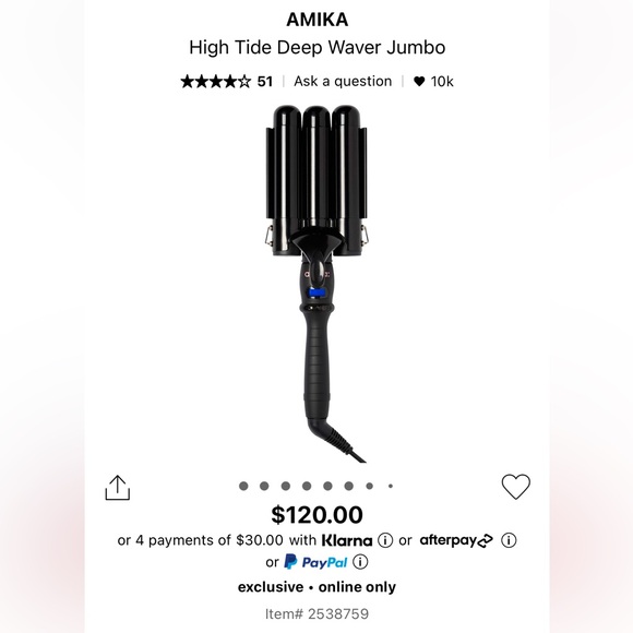 NIB Anika High Tide Jumbo Deep Waver - Picture 3 of 5